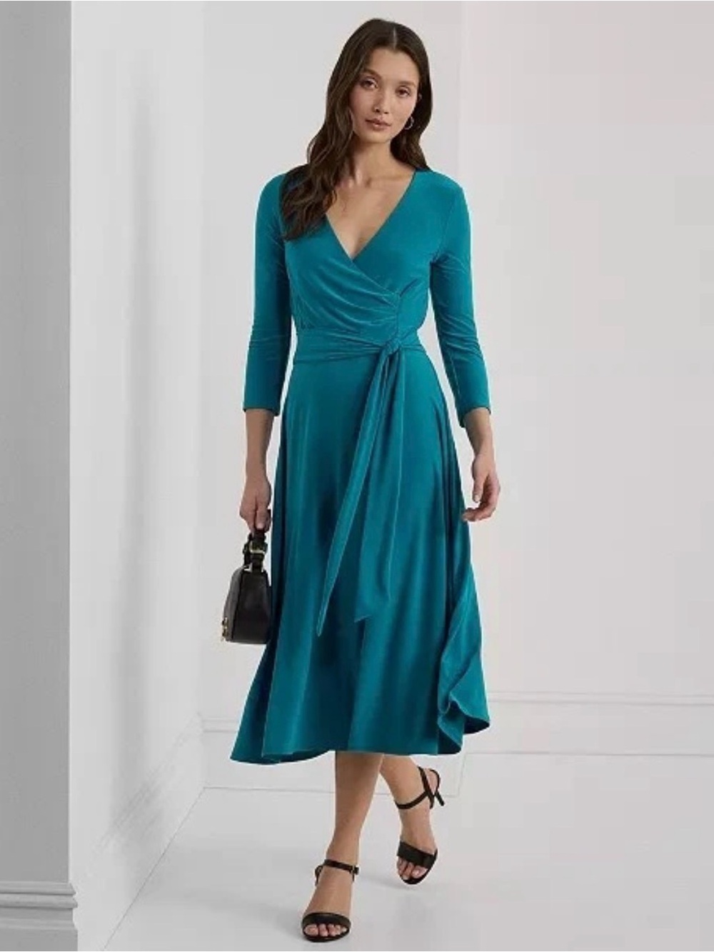 Lauren Ralph Lauren Women’s Teal Self Belt Dress Size 12